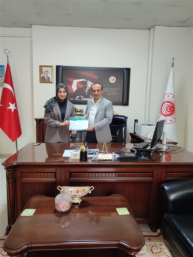 STAJYER ÖĞRENCİMİZE EĞİTİM-ÖĞRETİM HAYATINDA BAŞARILAR DİLERİZ